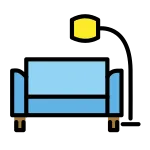 Couch And Lamp SVG Icon